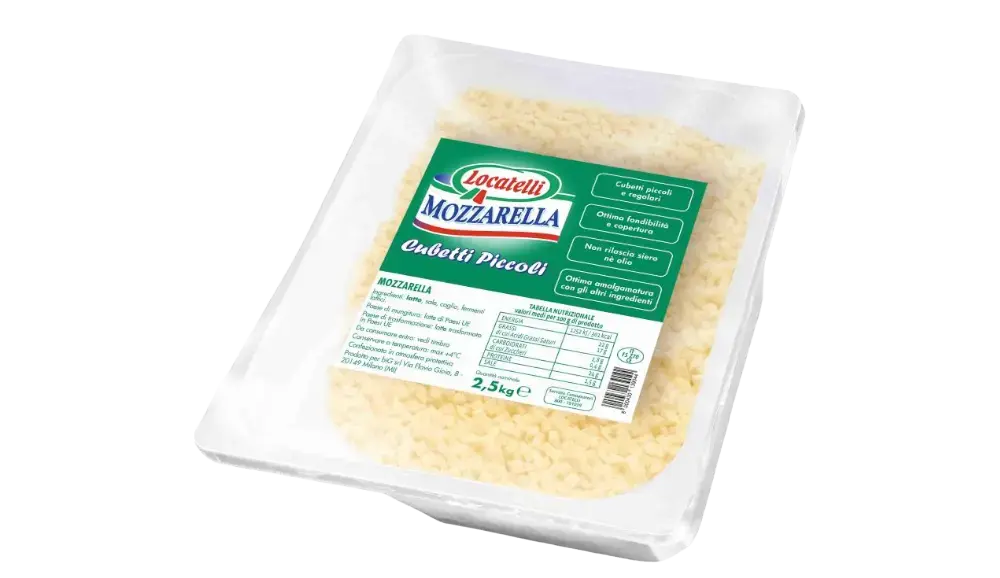 MOZZARELLA LOCATELLI 2,5 KG CUBETTATA AL KG