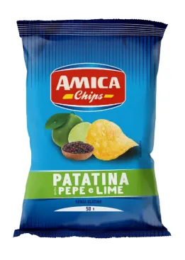 PATATINA PEPE E LIME GR 50 X 21 PZ AMICA CHIPS