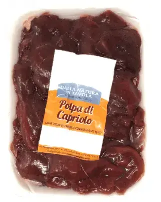0314 - POLPA EXTRA DI CAPRIOLO GR. 500 AL KG.