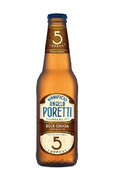 BIRRA ANGELO PORETTI 5 LUPPOLI BOCK CHIARA CL. 33 X 24
