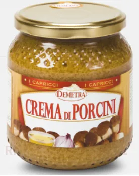 CREMA A FUNGHI PORCINI DEMETRA GR. 580 VETRO AL PZ.