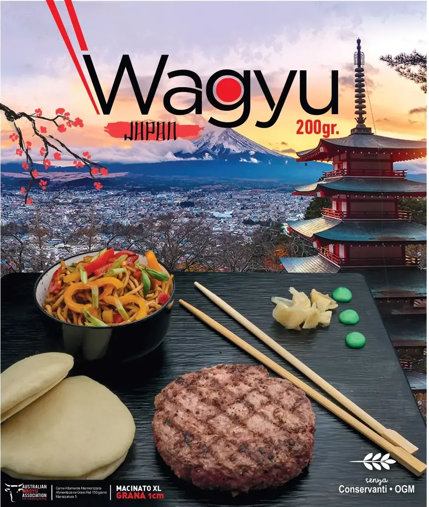 HAMBURGER WAGYU JAPANESE STYLE XL 200 GR X 12 PZ A CT