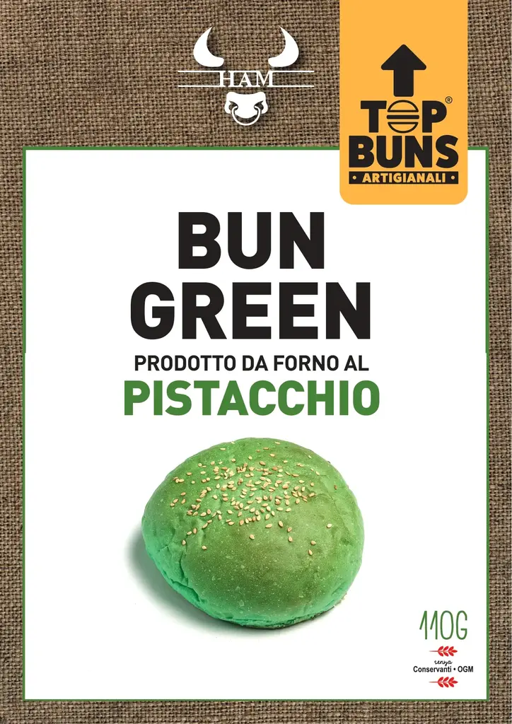 PANINO PER BURGER BUN GREEN AL PISTACCHIO 110 GR X 25 PZ A CT