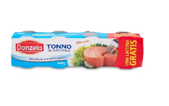 TONNO DONZELA NATURALE GR 80X3 + 1 OM.
