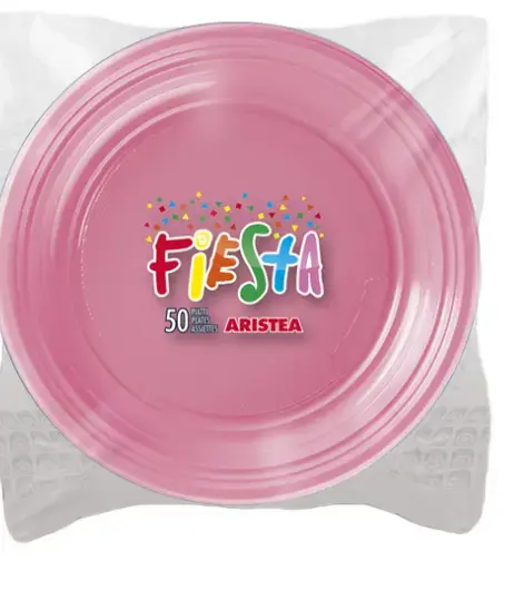 PIATTI DESSERT ROSA DOPLA PZ 50