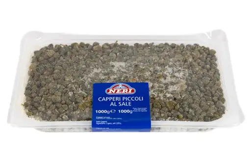 [6714] CAPPERI SALE MEDI 1000 GR VASCHETTA NERI