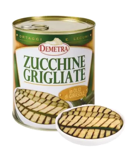 [DEMETRA128] ZUCCHINE GRIGLIATE DEMETRA OLIO GIRASOLE GR 800