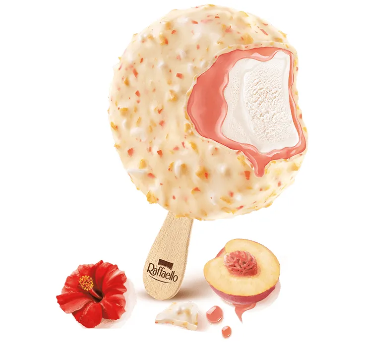 [GELATO014] E791 - RAFFAELLO ICE CREAM STICK TRIPLE PEACH DREAM T1 X 20