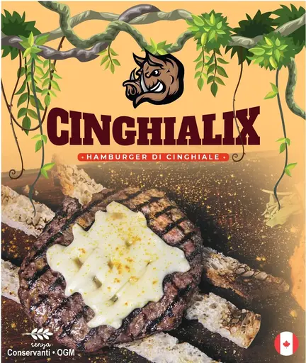 [HAM011] HAMBURGER DI CINGHIALE 200 GR X 12 PZ A CT