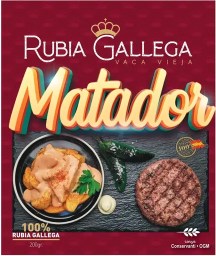 [HAM014] HAMBURGER DI RUBIA GALLEGA 200 GR X 12 PZ A CT
