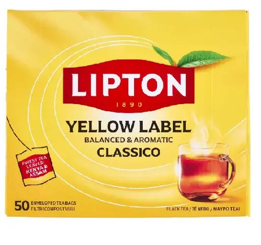 [QFOOD026RS] THE LIPTON YELLOW X 50 FILTRI