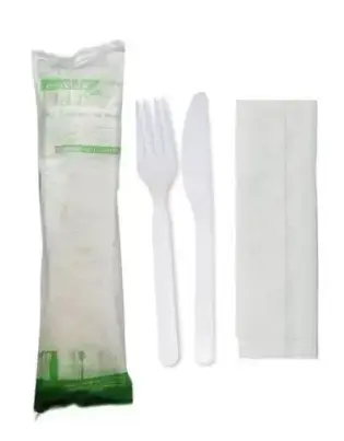 [X005255478] BIS POSATE + TOVAGLIOLO 2V BIO-ECO C-PLA PZ 250